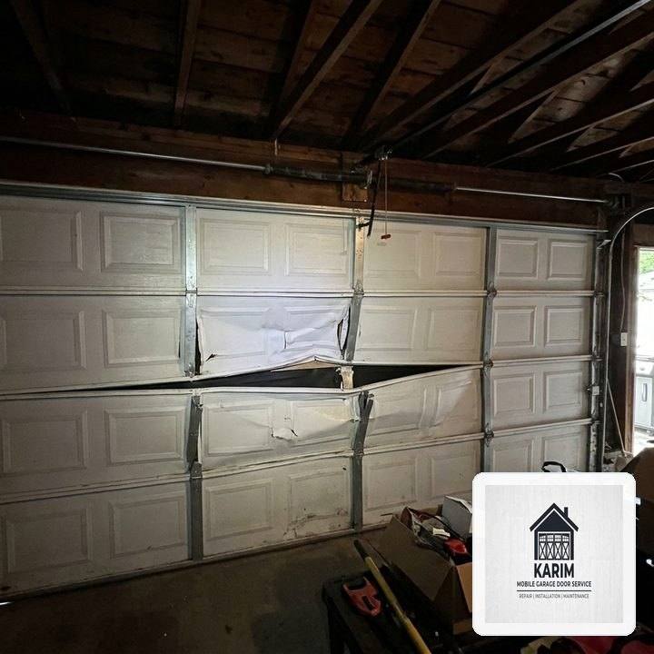 Off-Track Garage Door Emergency Realignment & Laser Calibration in Fort Worth, TX